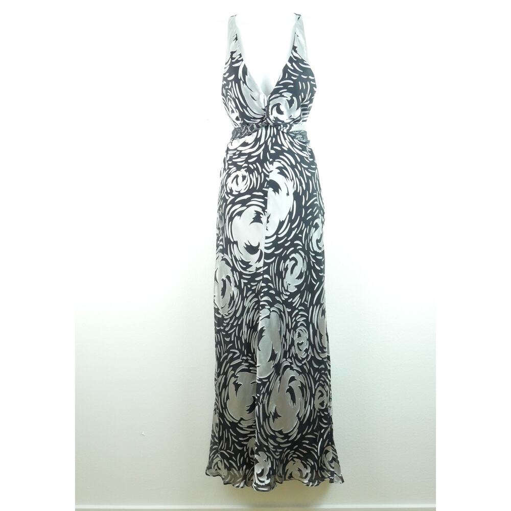 Vintage Y2K BCBG Prom Dress Maxi Gown Fairy Silk Burnout Size 4 Ethereal Glam